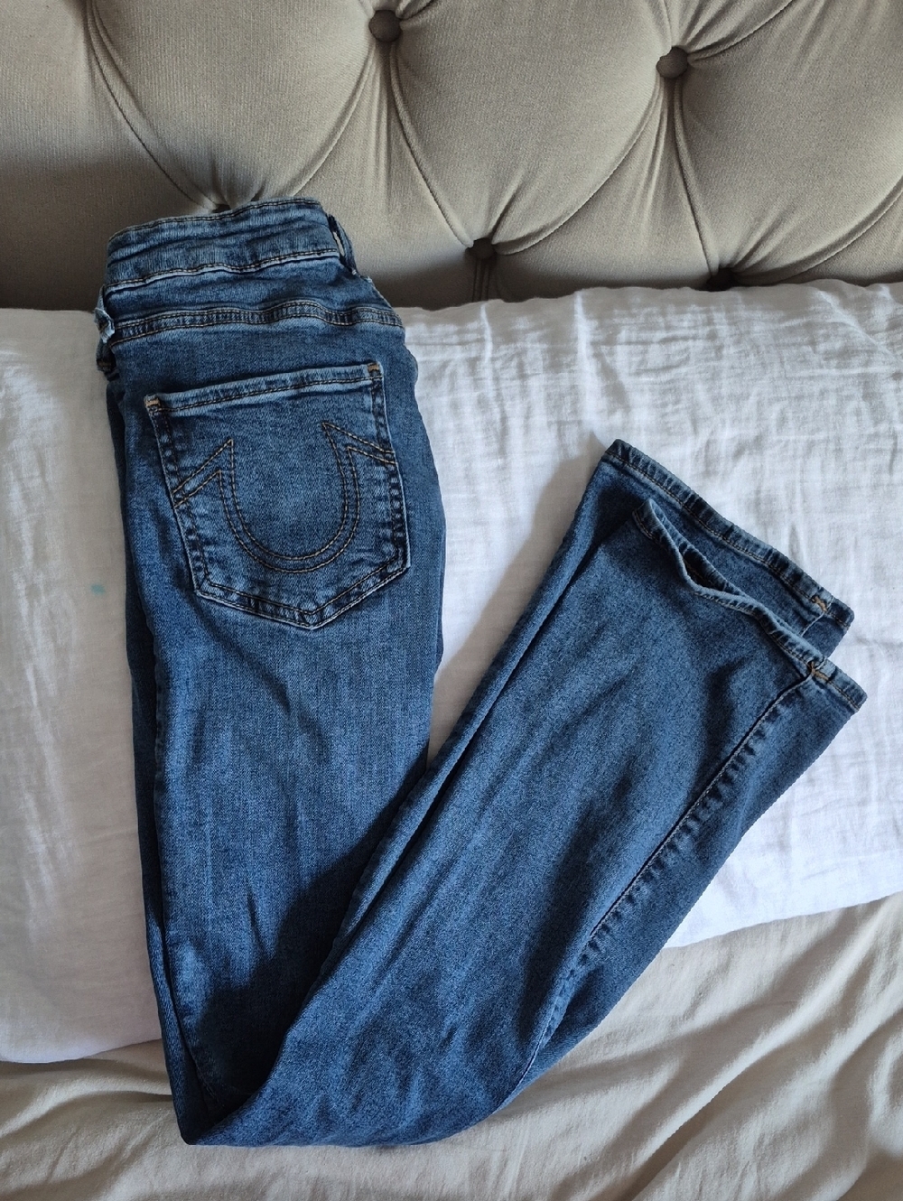 True Religion Women's Becca  Mid Rise Bootcut Jeans Medium Rustic 27 - Picture 2 of 7
